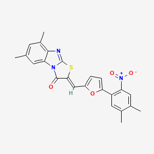 2-{[5-(4,5-dimethyl-2-nitrophenyl)-2-furyl]methylene}-6,8-dimethyl[1,3]thiazolo[3,2-a]benzimidazol-3(2H)-one