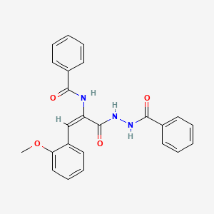 molecular formula C24H21N3O4 B3878187 N-[1-[(2-benzoylhydrazino)carbonyl]-2-(2-methoxyphenyl)vinyl]benzamide 