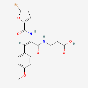 molecular formula C18H17BrN2O6 B3878204 N-[2-[(5-bromo-2-furoyl)amino]-3-(4-methoxyphenyl)acryloyl]-beta-alanine 