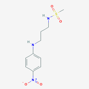 molecular formula C10H15N3O4S B3878218 N-{3-[(4-nitrophenyl)amino]propyl}methanesulfonamide 