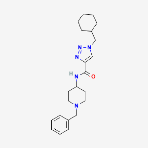 molecular formula C22H31N5O B3878230 N-(1-benzyl-4-piperidinyl)-1-(cyclohexylmethyl)-1H-1,2,3-triazole-4-carboxamide 