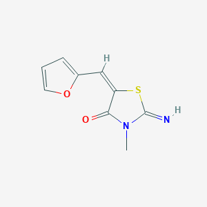 molecular formula C9H8N2O2S B3878241 5-(2-furylmethylene)-2-imino-3-methyl-1,3-thiazolidin-4-one 