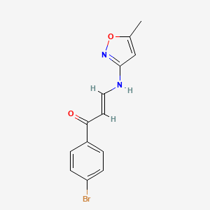 molecular formula C13H11BrN2O2 B3878296 1-(4-bromophenyl)-3-[(5-methyl-3-isoxazolyl)amino]-2-propen-1-one 