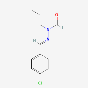 molecular formula C11H13ClN2O B3878309 N'-(4-chlorobenzylidene)-N-propylformic hydrazide 