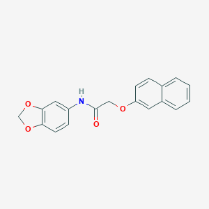 molecular formula C19H15NO4 B387832 N-(1,3-benzodioxol-5-yl)-2-(naphthalen-2-yloxy)acetamide 