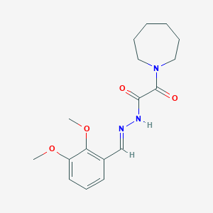 molecular formula C17H23N3O4 B3878353 2-(1-azepanyl)-N'-(2,3-dimethoxybenzylidene)-2-oxoacetohydrazide 