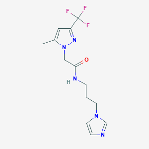 N-[3-(1H-imidazol-1-yl)propyl]-2-[5-methyl-3-(trifluoromethyl)-1H-pyrazol-1-yl]acetamide