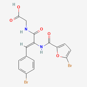 N-[2-[(5-bromo-2-furoyl)amino]-3-(4-bromophenyl)acryloyl]glycine