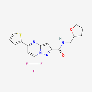 N-(tetrahydro-2-furanylmethyl)-5-(2-thienyl)-7-(trifluoromethyl)pyrazolo[1,5-a]pyrimidine-2-carboxamide