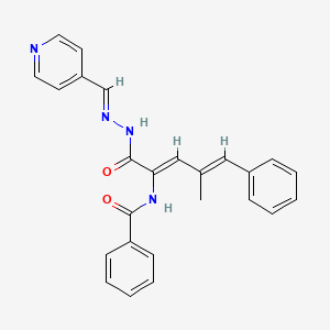 N-(3-methyl-4-phenyl-1-{[2-(4-pyridinylmethylene)hydrazino]carbonyl}-1,3-butadien-1-yl)benzamide