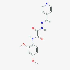 molecular formula C16H16N4O4 B3878492 N-(2,4-dimethoxyphenyl)-2-oxo-2-[2-(4-pyridinylmethylene)hydrazino]acetamide 