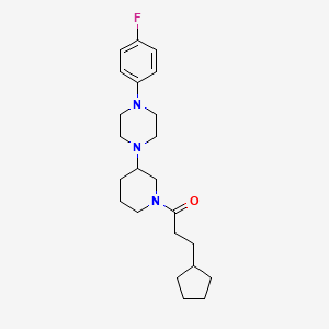 1-[1-(3-cyclopentylpropanoyl)-3-piperidinyl]-4-(4-fluorophenyl)piperazine