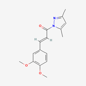 1-[3-(3,4-dimethoxyphenyl)acryloyl]-3,5-dimethyl-1H-pyrazole
