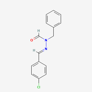 molecular formula C15H13ClN2O B3878559 N-benzyl-N'-(4-chlorobenzylidene)formic hydrazide 