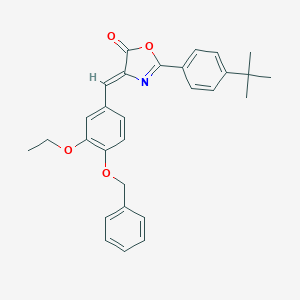molecular formula C29H29NO4 B387858 (4Z)-4-[4-(benzyloxy)-3-ethoxybenzylidene]-2-(4-tert-butylphenyl)-1,3-oxazol-5(4H)-one 