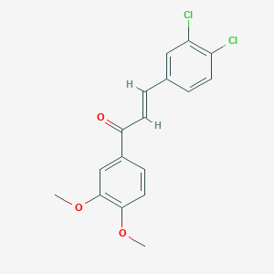molecular formula C17H14Cl2O3 B3878618 3-(3,4-dichlorophenyl)-1-(3,4-dimethoxyphenyl)-2-propen-1-one 