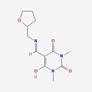 1,3-dimethyl-5-{[(tetrahydro-2-furanylmethyl)amino]methylene}-2,4,6(1H,3H,5H)-pyrimidinetrione