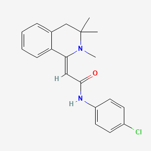 molecular formula C20H21ClN2O B3878668 N-(4-chlorophenyl)-2-(2,3,3-trimethyl-3,4-dihydro-1(2H)-isoquinolinylidene)acetamide 