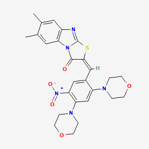 2-(2,4-di-4-morpholinyl-5-nitrobenzylidene)-6,7-dimethyl[1,3]thiazolo[3,2-a]benzimidazol-3(2H)-one