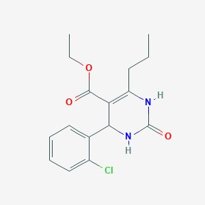 ethyl 4-(2-chlorophenyl)-2-oxo-6-propyl-1,2,3,4-tetrahydro-5-pyrimidinecarboxylate