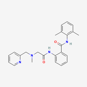 N-(2,6-dimethylphenyl)-2-({[methyl(pyridin-2-ylmethyl)amino]acetyl}amino)benzamide