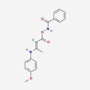 molecular formula C18H18N2O4 B3878706 N-({3-[(4-methoxyphenyl)amino]-2-butenoyl}oxy)benzamide 