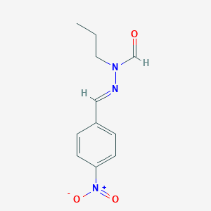molecular formula C11H13N3O3 B3878732 N'-(4-nitrobenzylidene)-N-propylformic hydrazide 
