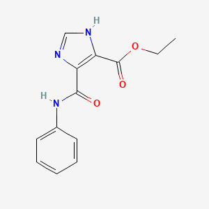 molecular formula C13H13N3O3 B3878748 ethyl 5-(anilinocarbonyl)-1H-imidazole-4-carboxylate CAS No. 89562-37-8