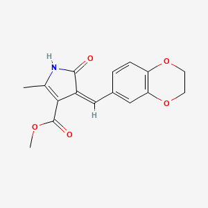 methyl 4-(2,3-dihydro-1,4-benzodioxin-6-ylmethylene)-2-methyl-5-oxo-4,5-dihydro-1H-pyrrole-3-carboxylate