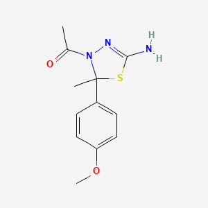 4-acetyl-5-(4-methoxyphenyl)-5-methyl-4,5-dihydro-1,3,4-thiadiazol-2-amine