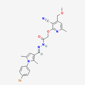 N'-{[1-(4-bromophenyl)-2,5-dimethyl-1H-pyrrol-3-yl]methylene}-2-{[3-cyano-4-(methoxymethyl)-6-methyl-2-pyridinyl]oxy}acetohydrazide