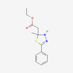 ethyl (2-methyl-5-phenyl-2,3-dihydro-1,3,4-thiadiazol-2-yl)acetate