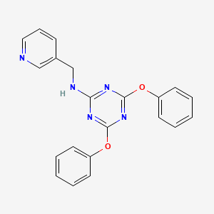 4,6-diphenoxy-N-(3-pyridinylmethyl)-1,3,5-triazin-2-amine