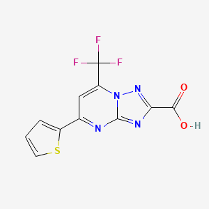 5-(2-thienyl)-7-(trifluoromethyl)[1,2,4]triazolo[1,5-a]pyrimidine-2-carboxylic acid