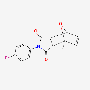 4-(4-fluorophenyl)-1-methyl-10-oxa-4-azatricyclo[5.2.1.0~2,6~]dec-8-ene-3,5-dione