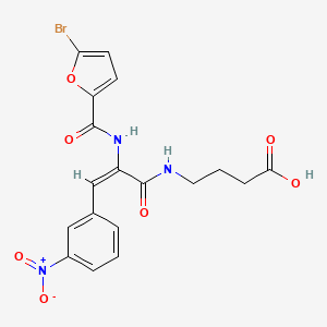 4-{[2-[(5-bromo-2-furoyl)amino]-3-(3-nitrophenyl)acryloyl]amino}butanoic acid