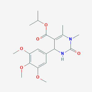 molecular formula C19H26N2O6 B3878932 isopropyl 1,6-dimethyl-2-oxo-4-(3,4,5-trimethoxyphenyl)-1,2,3,4-tetrahydro-5-pyrimidinecarboxylate 