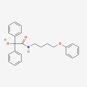 molecular formula C24H25NO3 B3878934 2-hydroxy-N-(4-phenoxybutyl)-2,2-diphenylacetamide 