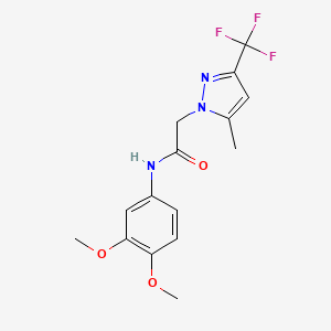 N-(3,4-dimethoxyphenyl)-2-[5-methyl-3-(trifluoromethyl)-1H-pyrazol-1-yl]acetamide