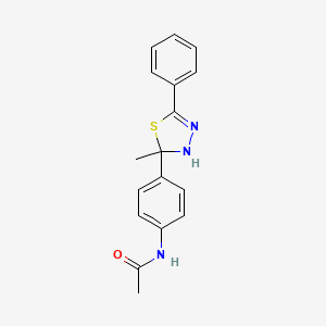 N-[4-(2-methyl-5-phenyl-2,3-dihydro-1,3,4-thiadiazol-2-yl)phenyl]acetamide