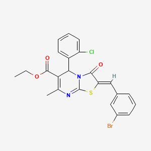 ethyl 2-(3-bromobenzylidene)-5-(2-chlorophenyl)-7-methyl-3-oxo-2,3-dihydro-5H-[1,3]thiazolo[3,2-a]pyrimidine-6-carboxylate