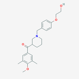 {1-[4-(2-hydroxyethoxy)benzyl]-3-piperidinyl}(4-methoxy-3,5-dimethylphenyl)methanone