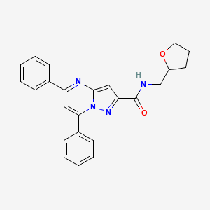 molecular formula C24H22N4O2 B3878972 5,7-diphenyl-N-(tetrahydro-2-furanylmethyl)pyrazolo[1,5-a]pyrimidine-2-carboxamide 