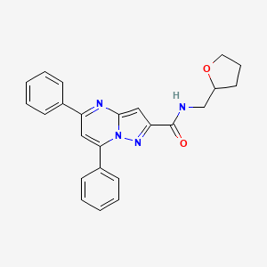 N-(oxolan-2-ylmethyl)-5,7-diphenylpyrazolo[1,5-a]pyrimidine-2-carboxamide