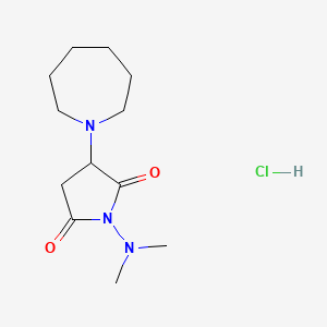 3-(Azepan-1-yl)-1-(dimethylamino)pyrrolidine-2,5-dione;hydrochloride