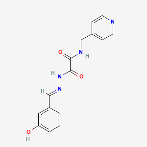 molecular formula C15H14N4O3 B3878980 2-[2-(3-hydroxybenzylidene)hydrazino]-2-oxo-N-(4-pyridinylmethyl)acetamide 