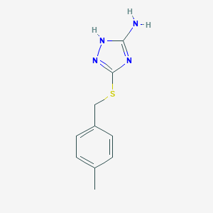 molecular formula C10H12N4S B387900 3-[(4-甲基苄基)硫代]-1H-1,2,4-三唑-5-胺 CAS No. 312275-49-3