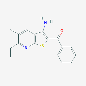 molecular formula C17H16N2OS B387901 (3-Amino-6-ethyl-5-methylthieno[2,3-b]pyridin-2-yl)(phenyl)methanone 