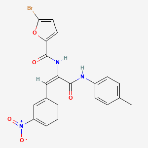 molecular formula C21H16BrN3O5 B3879055 5-bromo-N-[1-{[(4-methylphenyl)amino]carbonyl}-2-(3-nitrophenyl)vinyl]-2-furamide 