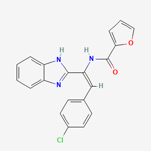 molecular formula C20H14ClN3O2 B3879074 N-[1-(1H-benzimidazol-2-yl)-2-(4-chlorophenyl)vinyl]-2-furamide 